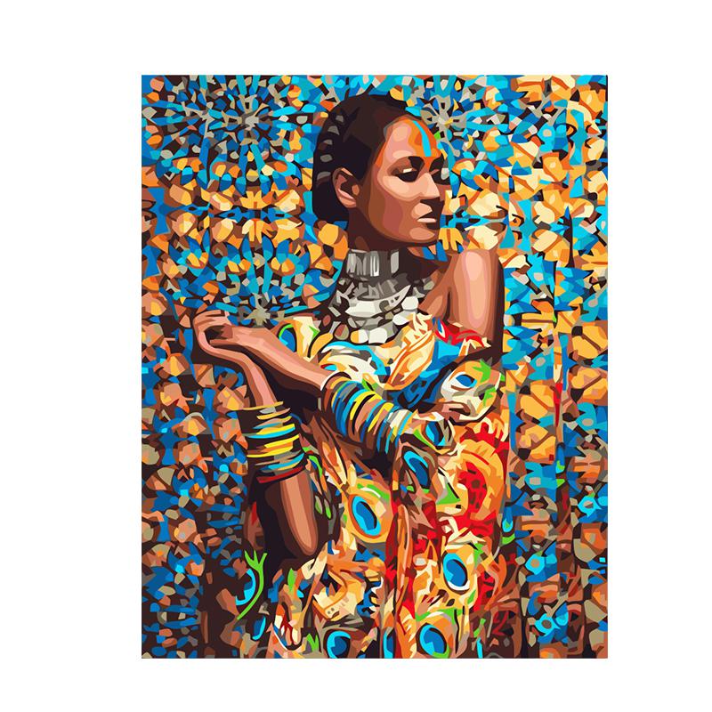 Afrikaanse Vrouw | Schilderen Op Nummer Schilderen op nummer eigen foto, Schilderen op nummer volwassenen, paint by numbers, verven op nummer, paard, kinderen