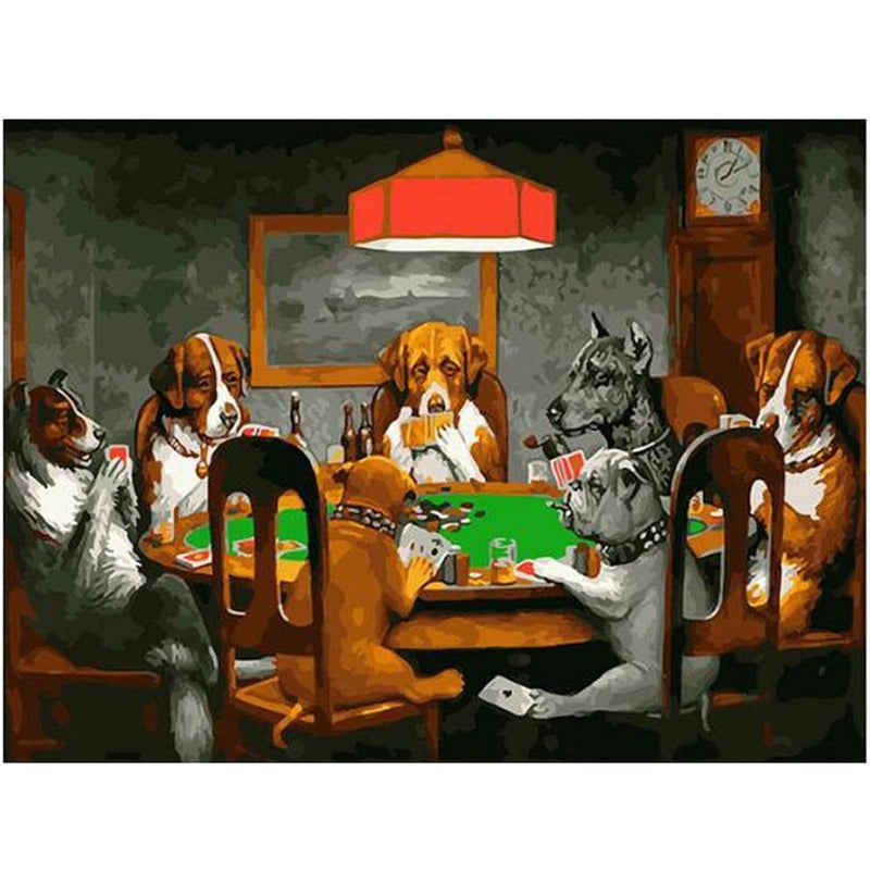 Honden Aan Het Pokeren | Schilderen Op Nummer Schilderen op nummer eigen foto, Schilderen op nummer volwassenen, paint by numbers, verven op nummer, paard, kinderen